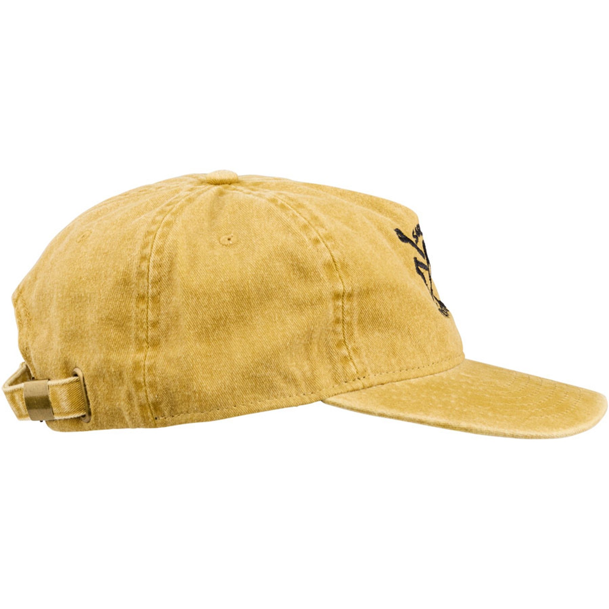 Skullet Strap Back Hat - Mustard, One Size