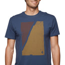 Block Print Mountain Tee - Ink Blue, Men's, X-Large