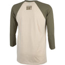Outback Unisex 3/4 Tee - Cream, Military Green, Medium