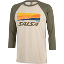 Outback Unisex 3/4 Tee - Cream, Military Green, Medium