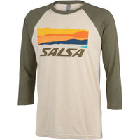 Outback Unisex 3/4 Tee - Cream, Military Green, Medium