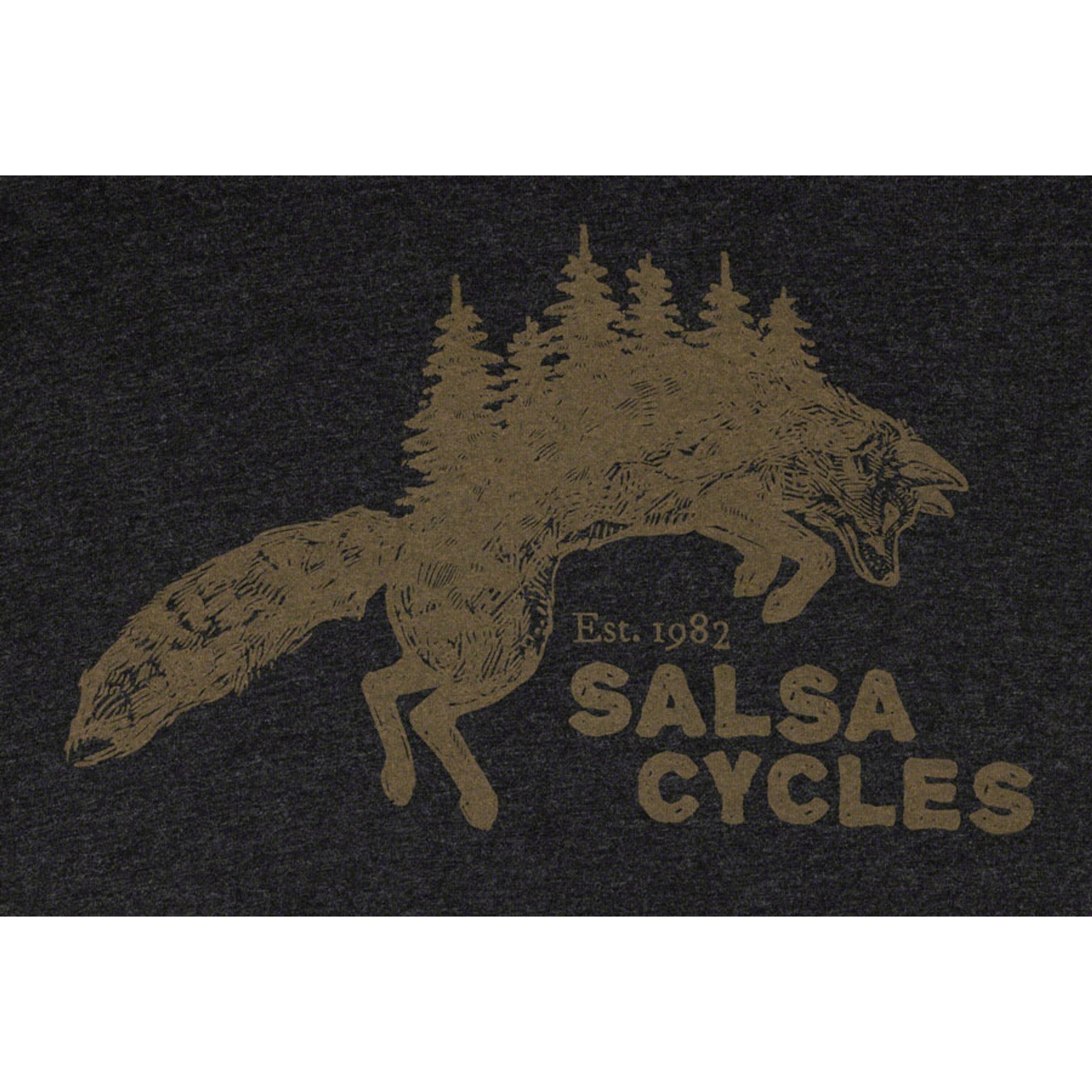 Forest Fox Long Sleeve Unisex T-Shirt - Black, Small