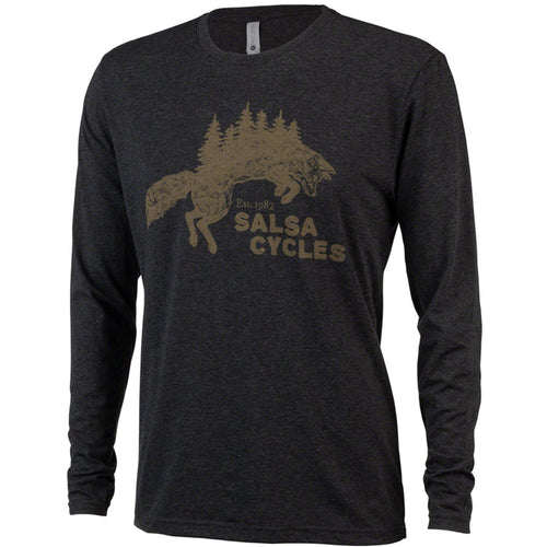 Forest Fox Long Sleeve Unisex T-Shirt - Black, Small