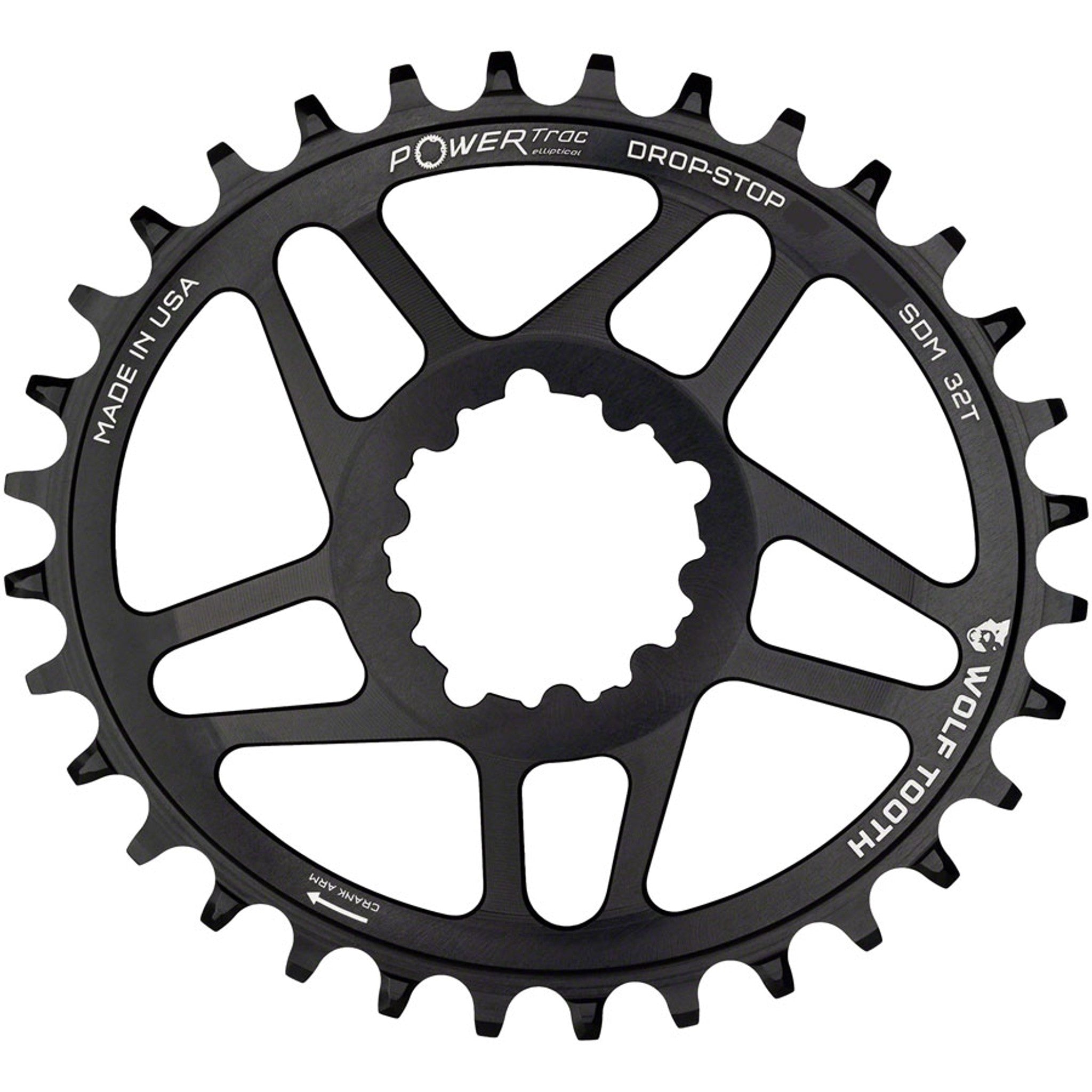 PowerTrac Elliptical SRAM 3-Bolt Direct Mount Chainrings