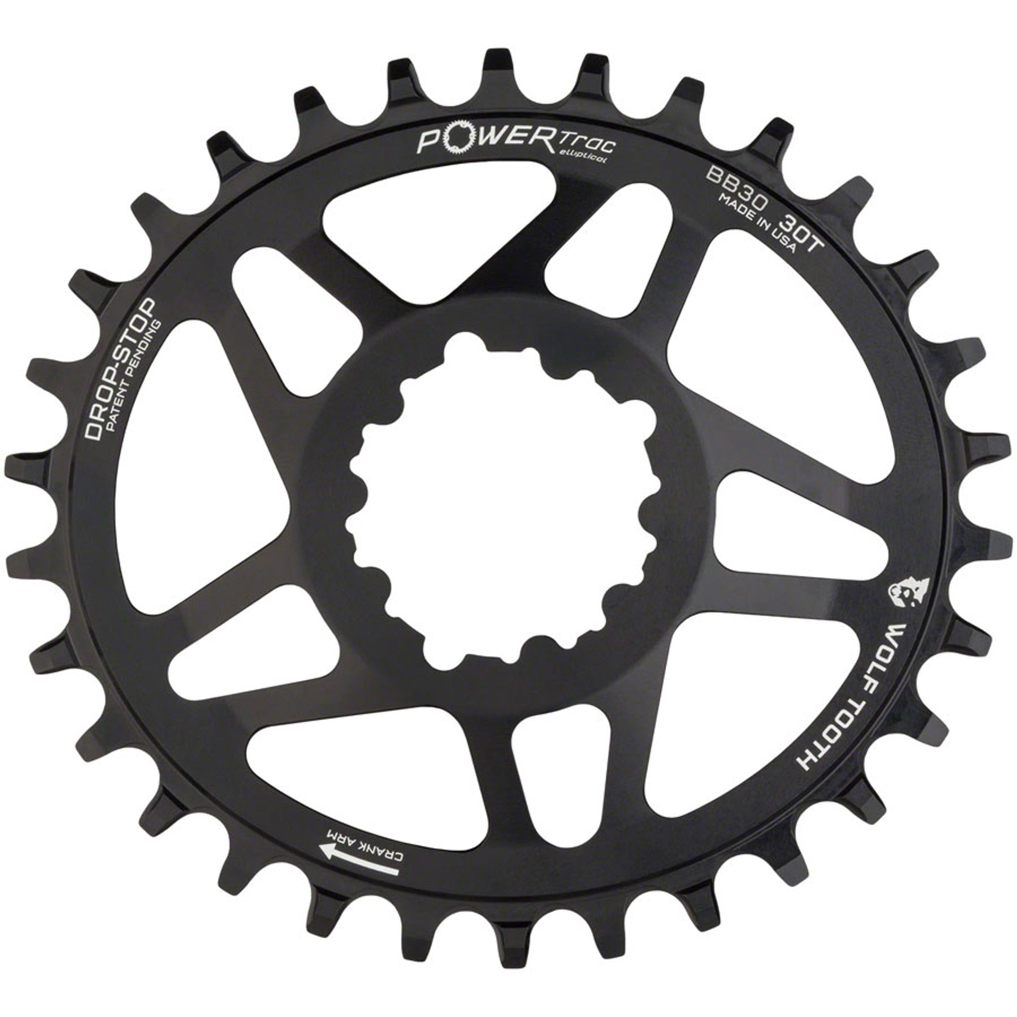 PowerTrac Elliptical SRAM 3-Bolt Direct Mount Chainrings