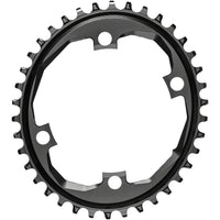 Oval 110 BCD for SRAM Apex Chainring for SRAM Apex 1 - 38t, 110 SRAM Asymmetric BCD, 4-Bolt, Narrow-Wide, Black