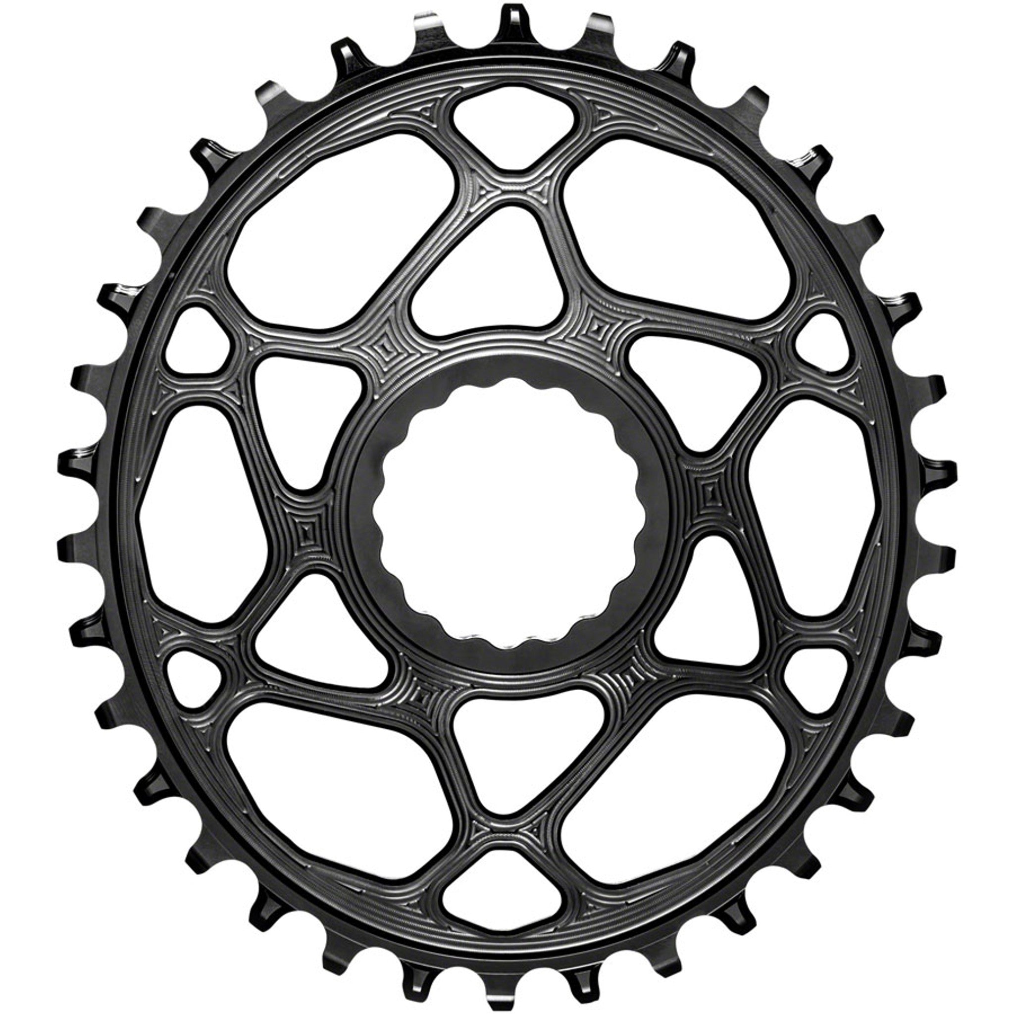 Oval Direct Mount Chainring - 34t, CINCH Direct Mount, 3mm Offset, Requires Hyperglide+ Chain, Black