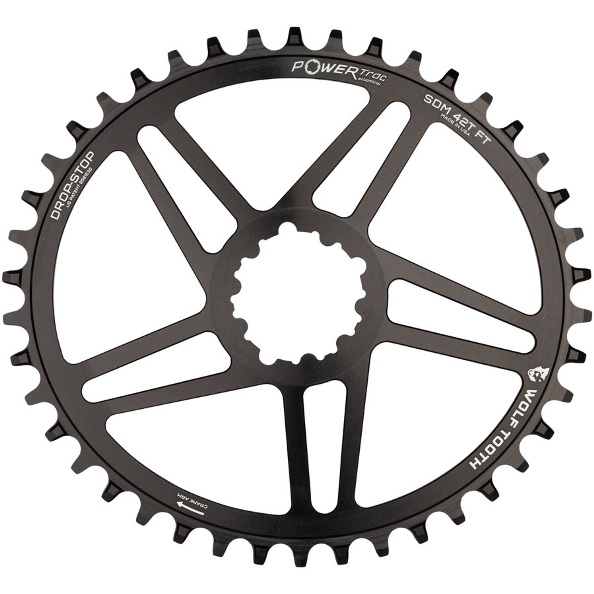 PowerTrac Elliptical SRAM 3-Bolt Direct Mount Chainrings