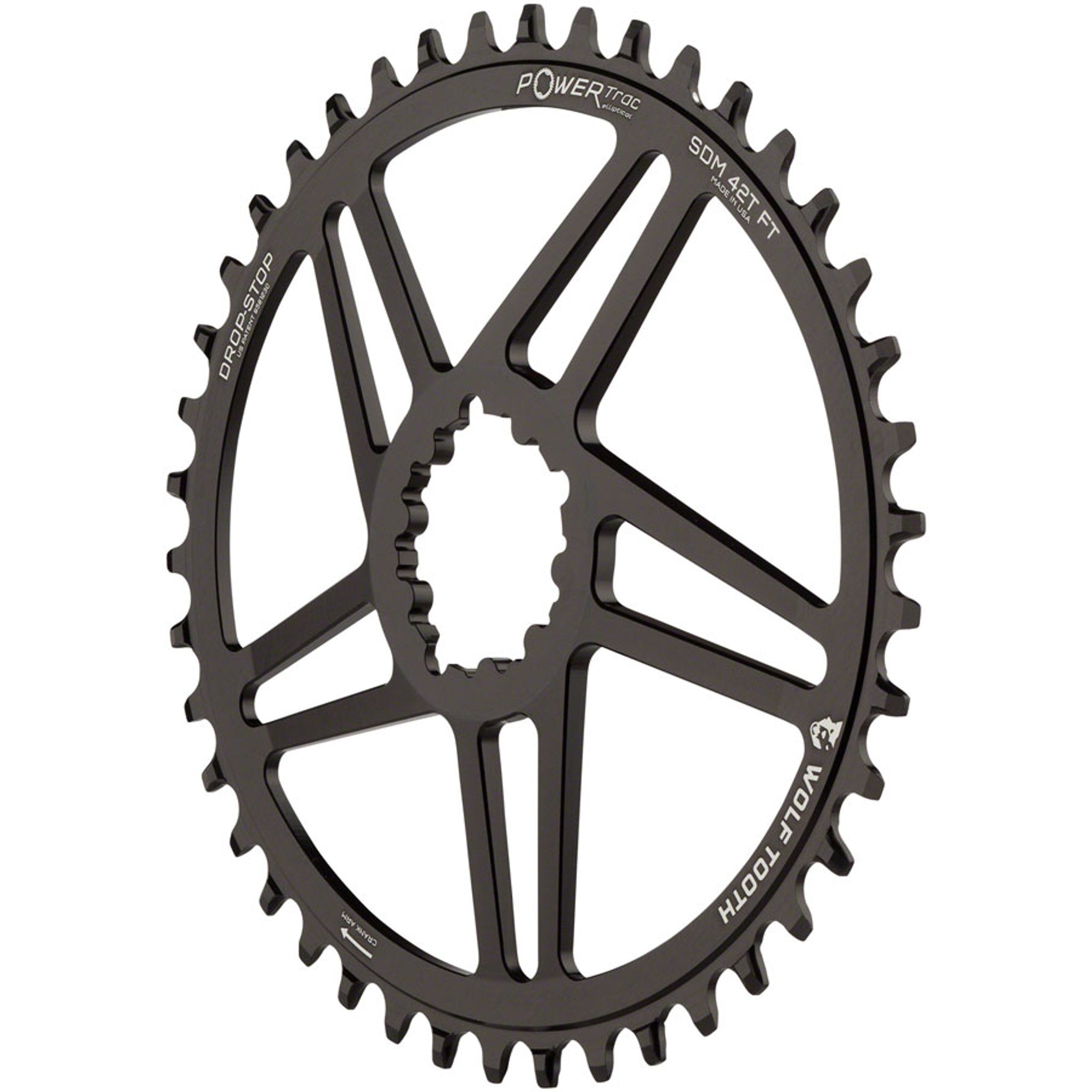 PowerTrac Elliptical SRAM 3-Bolt Direct Mount Chainrings