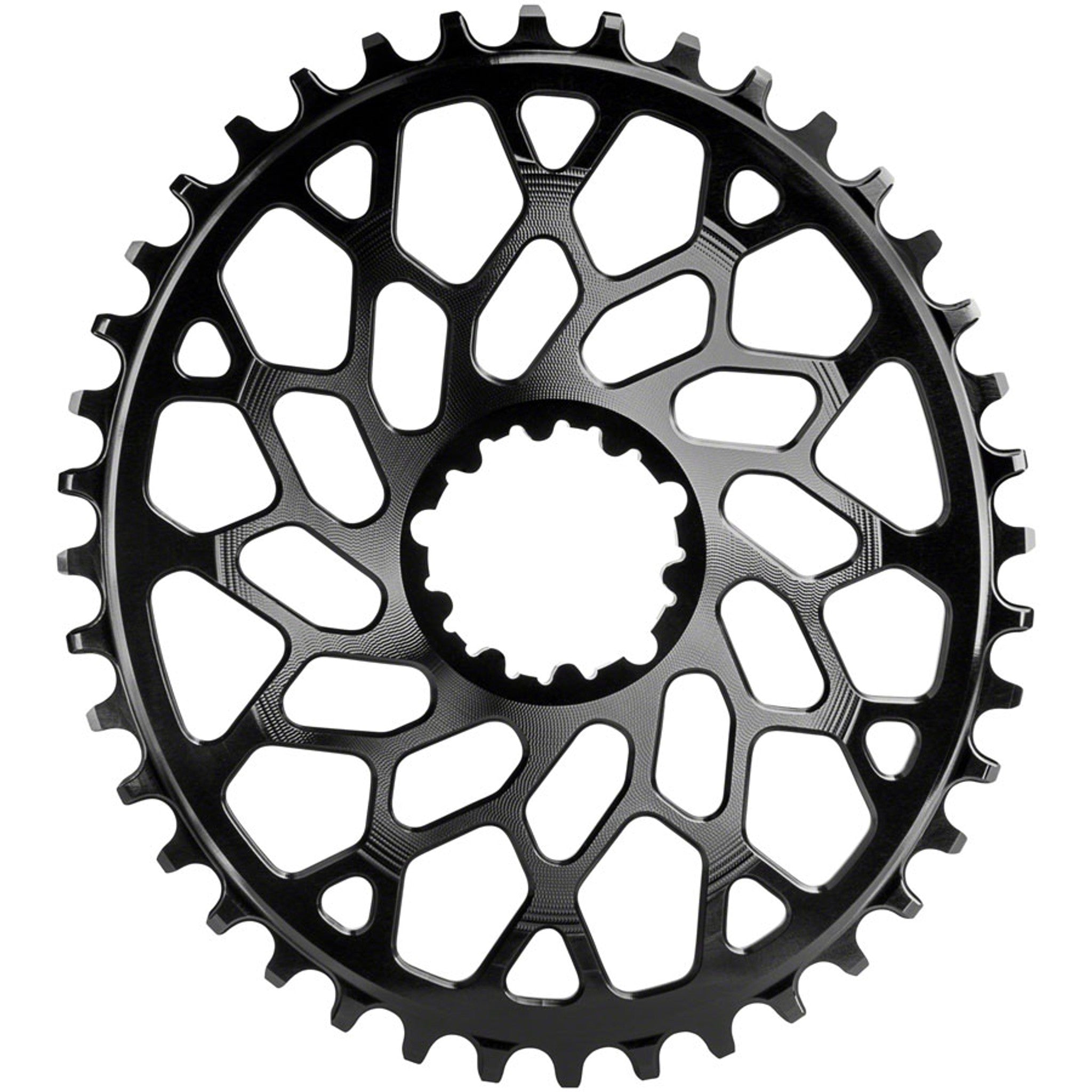 Oval Narrow-Wide Direct Mount Chainring - 40t, SRAM 3-Bolt Direct Mount, 6mm Offset, Black