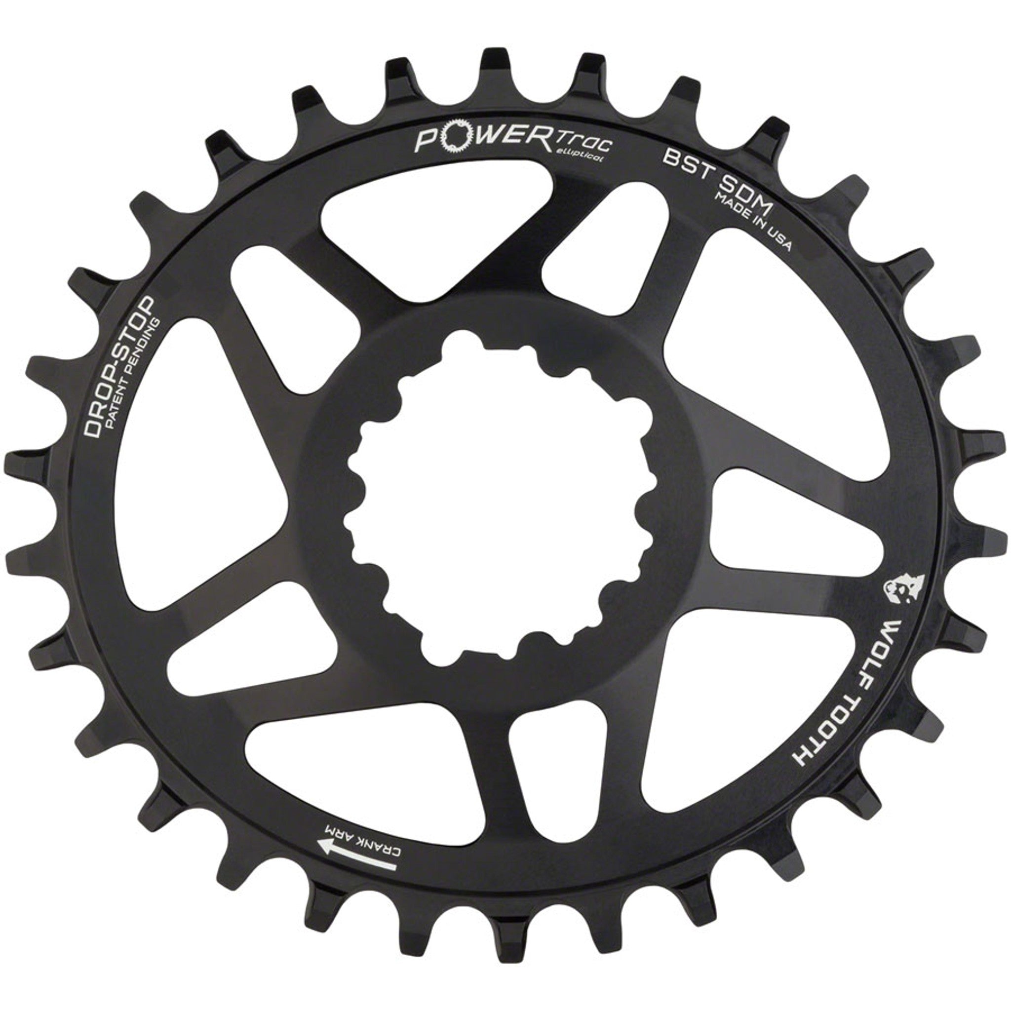 PowerTrac Elliptical SRAM 3-Bolt Direct Mount Chainrings