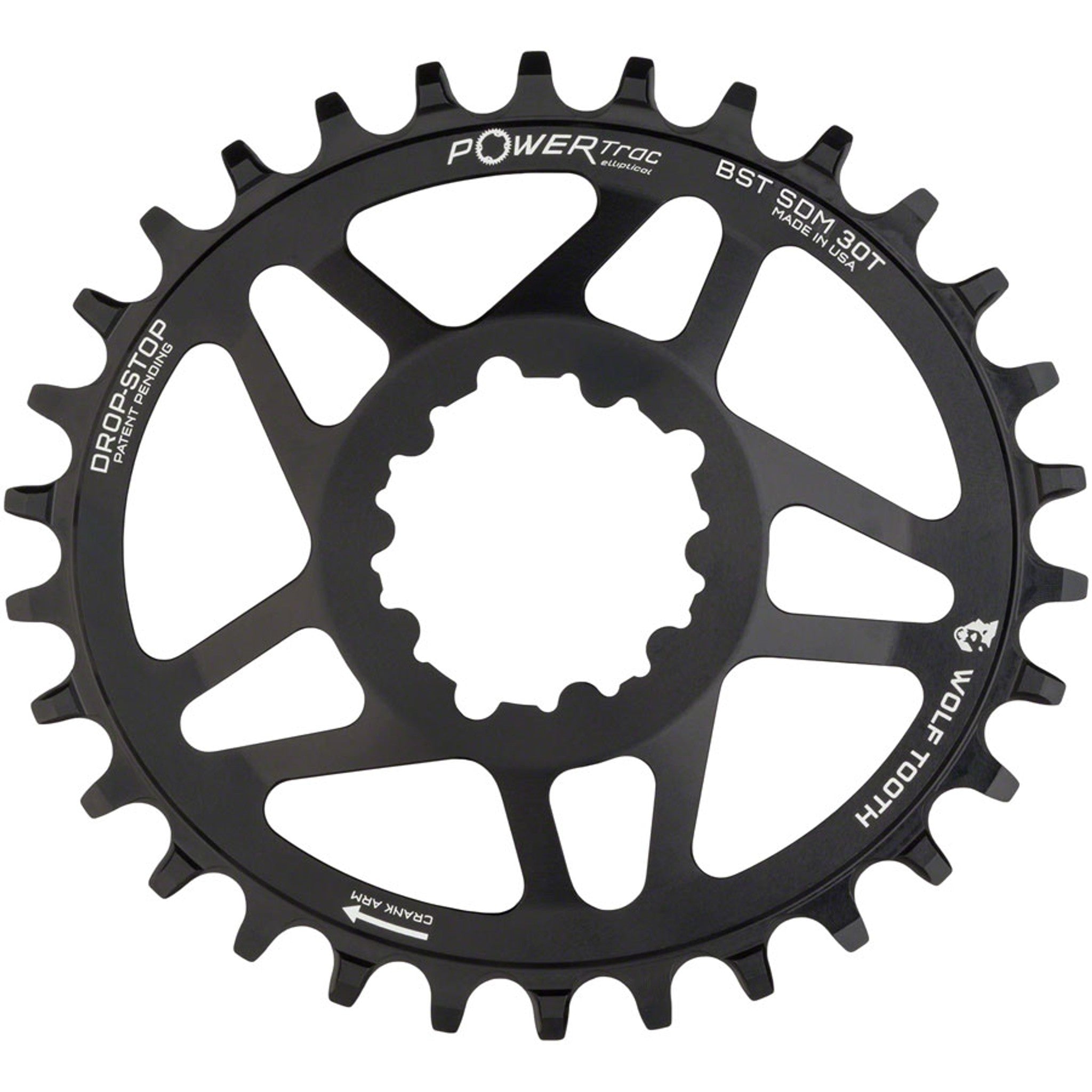 PowerTrac Elliptical SRAM 3-Bolt Direct Mount Chainrings