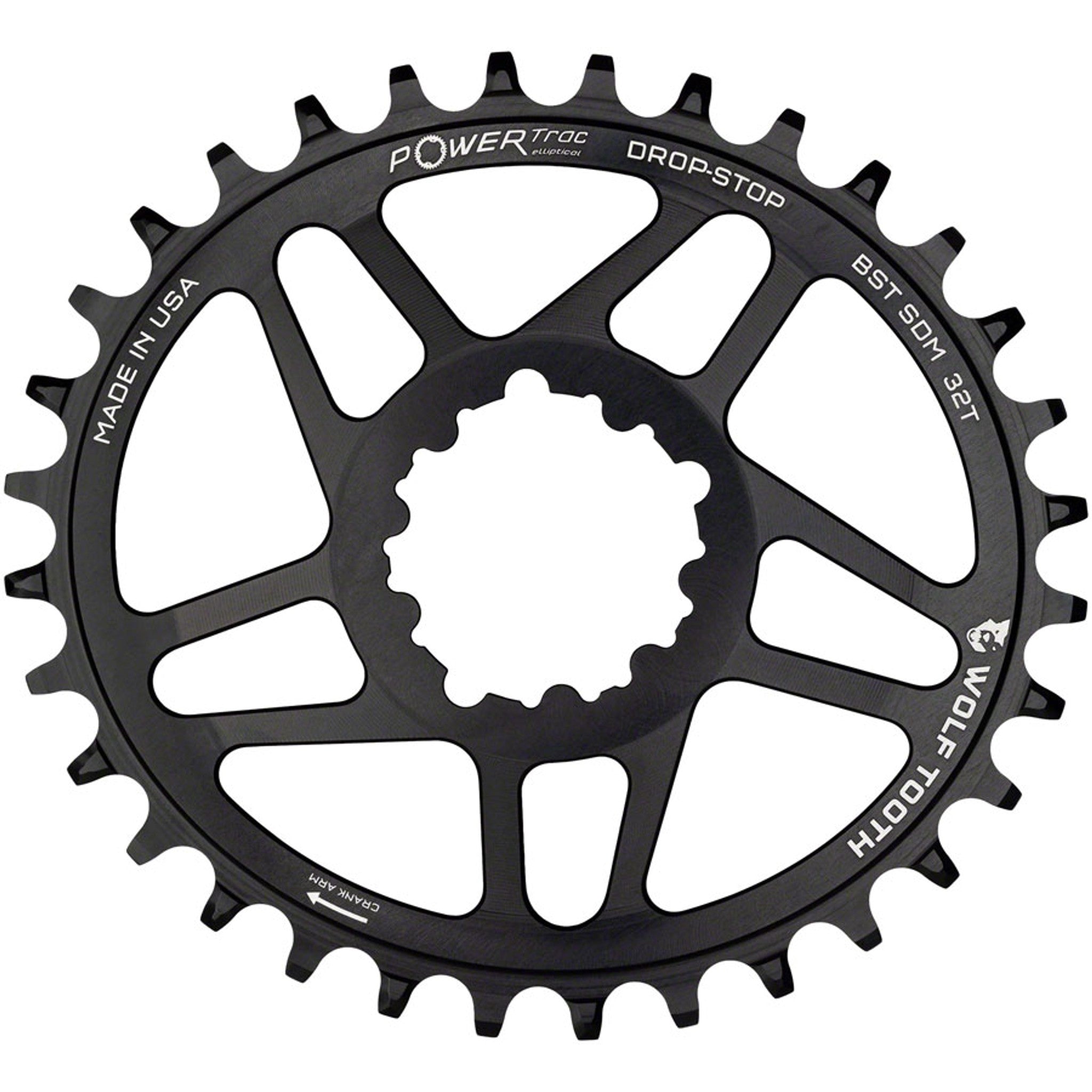 PowerTrac Elliptical SRAM 3-Bolt Direct Mount Chainrings