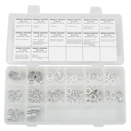Wheels Manufacturing Small Chainring Spacer Kit, 120 Pieces