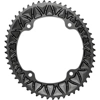 Premium Oval 145 BCD Road Outer Chainring for Campagnolo - 53t, 145 BCD, 4-Bolt, Black