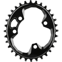Oval 76 BCD Chainring for Rotor - 30t, 76 BCD, 4-Bolt, Narrow-Wide, Black