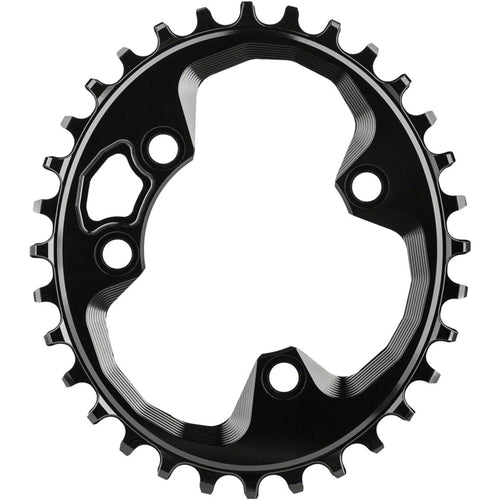Oval 76 BCD Chainring for Rotor - 30t, 76 BCD, 4-Bolt, Narrow-Wide, Black
