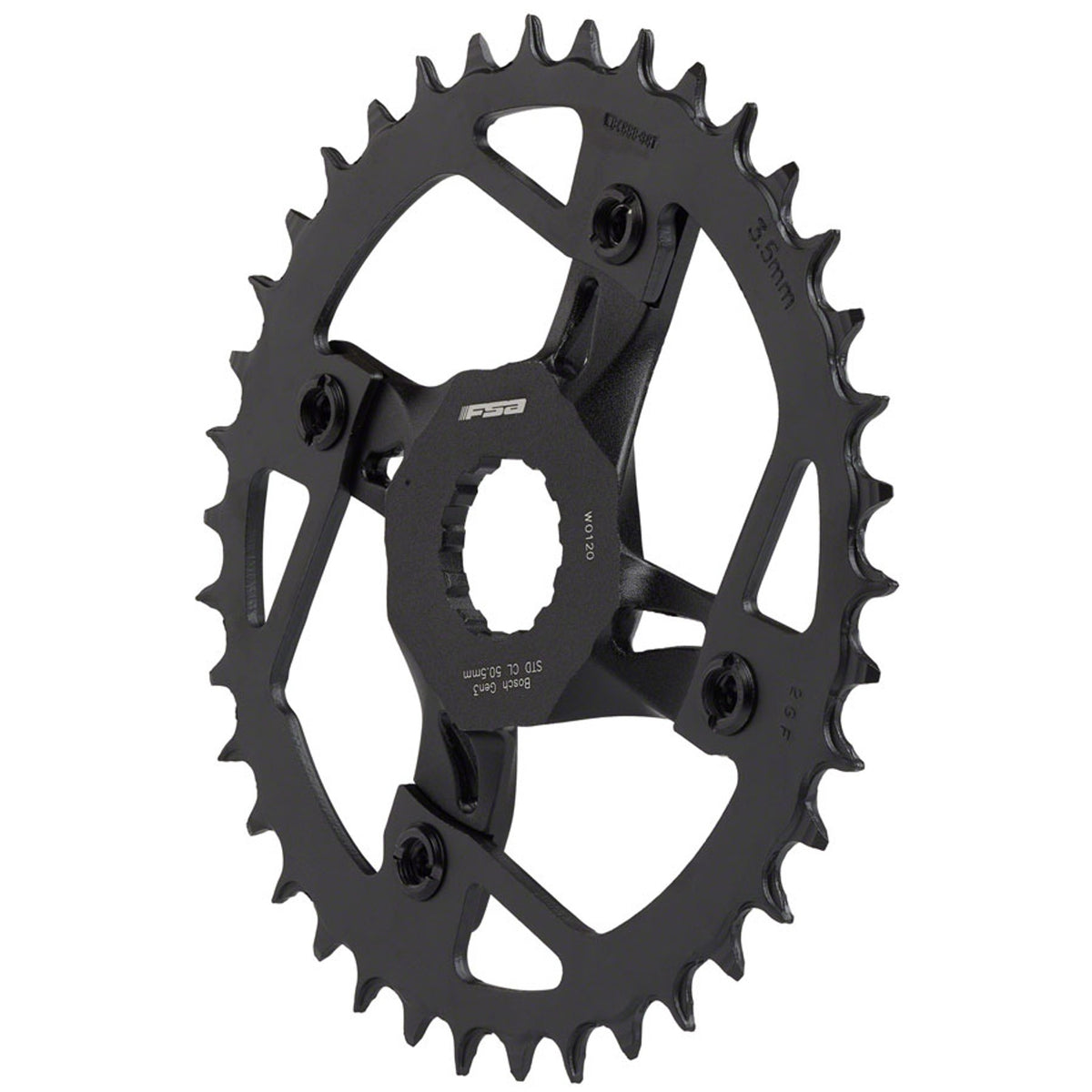 Replacement Chainring and Spider - eScout 2020+, 38T, Black