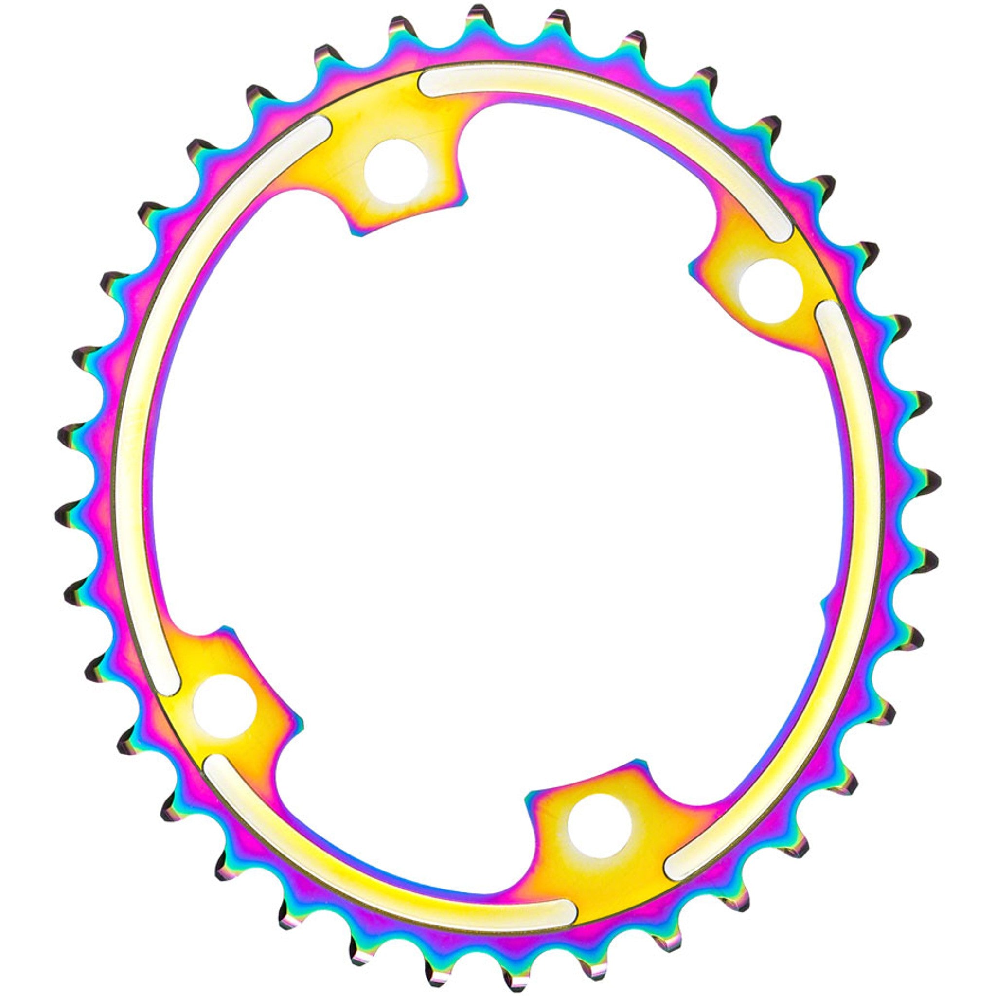 Premium Oval 110 BCD 4-Bolt Road Chainring for Shimano M9100/8000