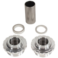 Euro, Internal Bearing Bottom Bracket - 19mm, Polished Silver, (No Spindle)