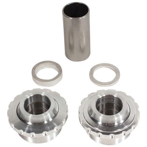 Euro, Internal Bearing Bottom Bracket - 19mm, Polished Silver, (No Spindle)