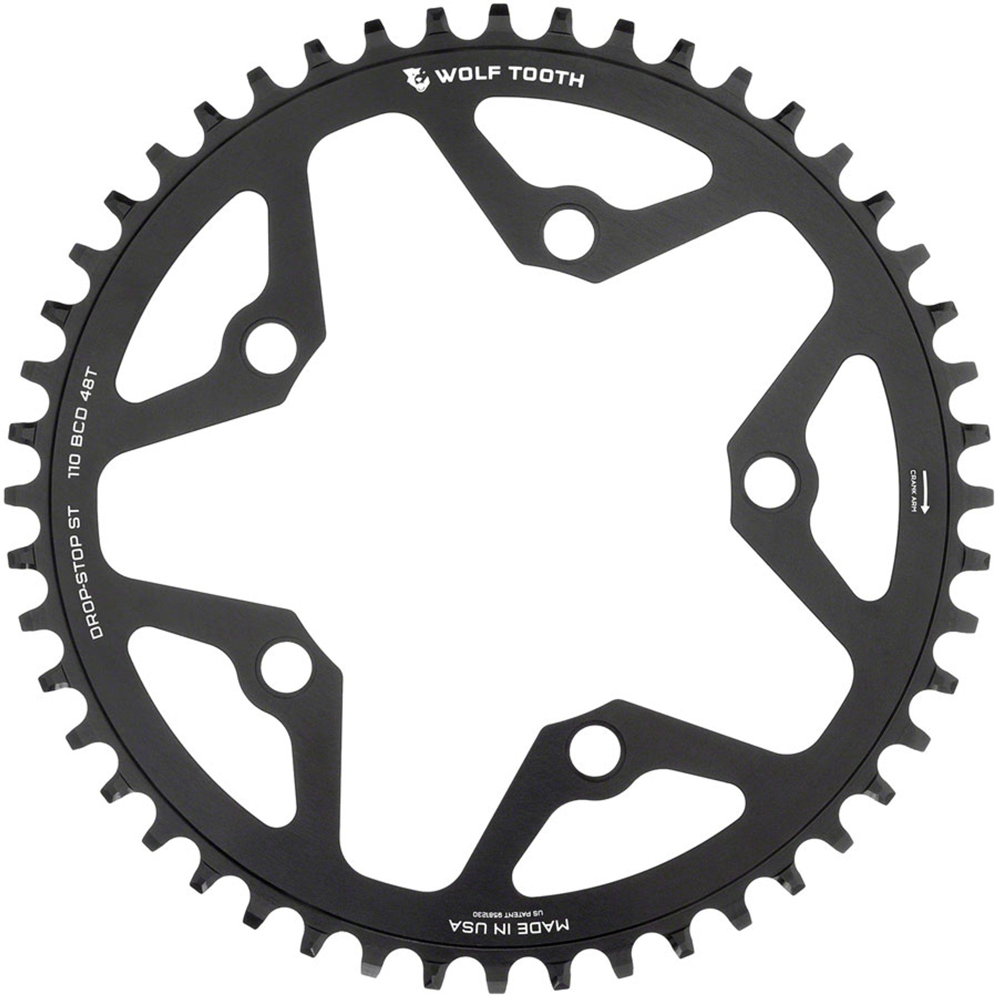110 BCD 5-Bolt Gravel/CX/Road Chainring for 12-Speed Shimano HG+ Chain