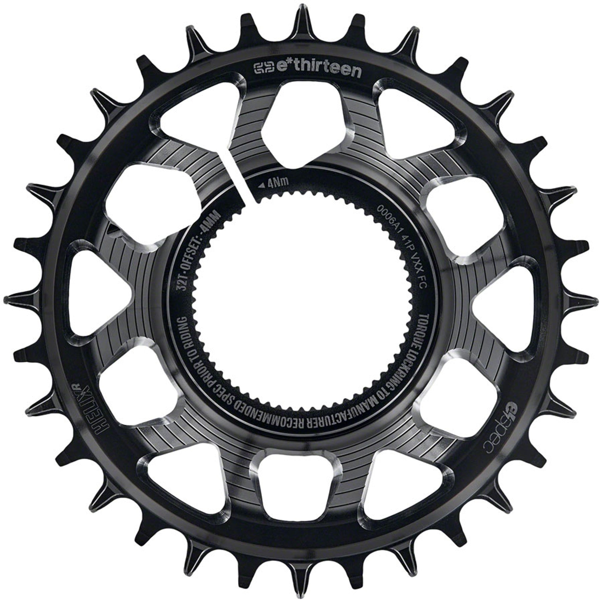Helix Race e*spec  Chainring - Kenevo/Levo SL 1.1, -4mm offset, 32T, 11/12 Speed, Black