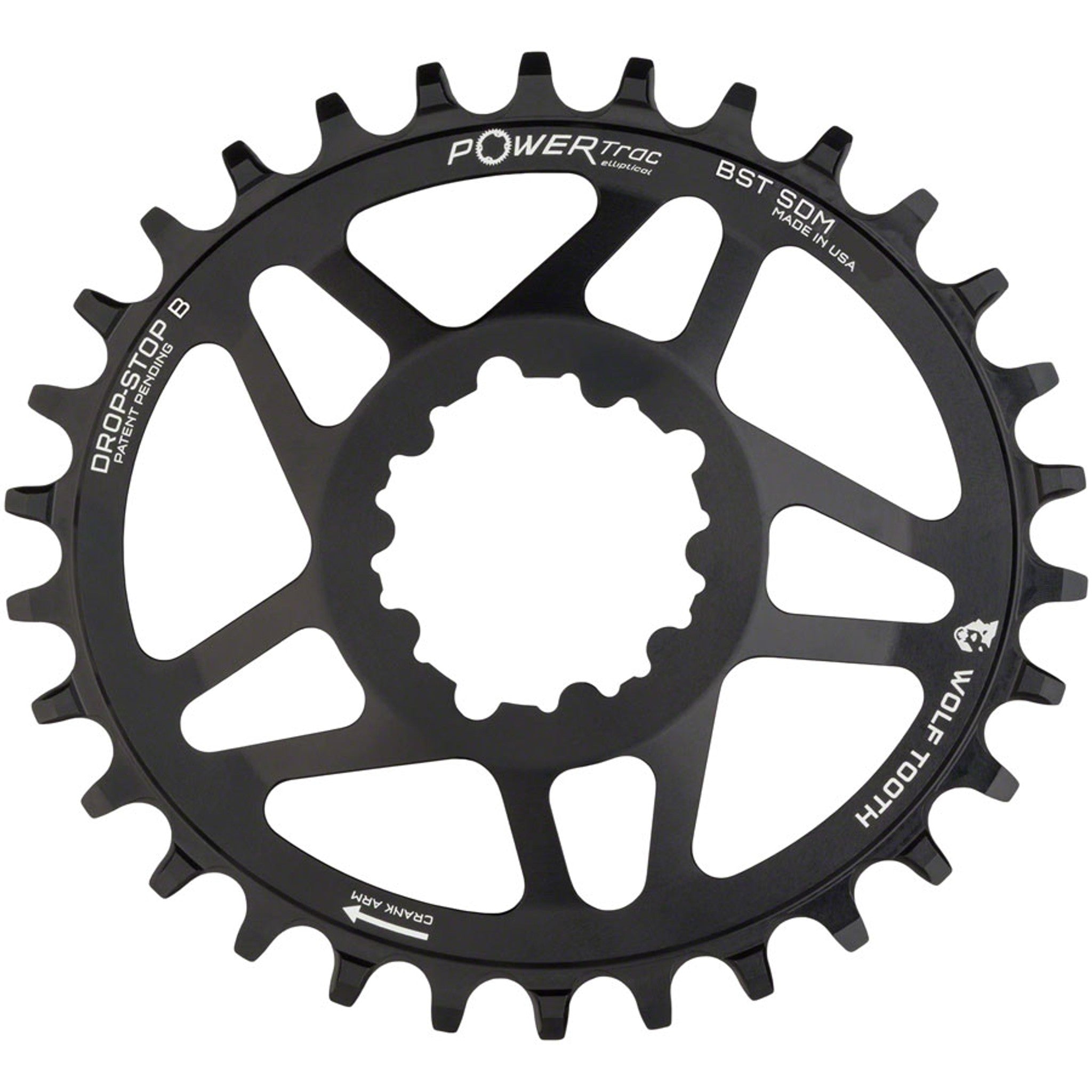 PowerTrac Elliptical SRAM 3-Bolt Direct Mount Chainrings