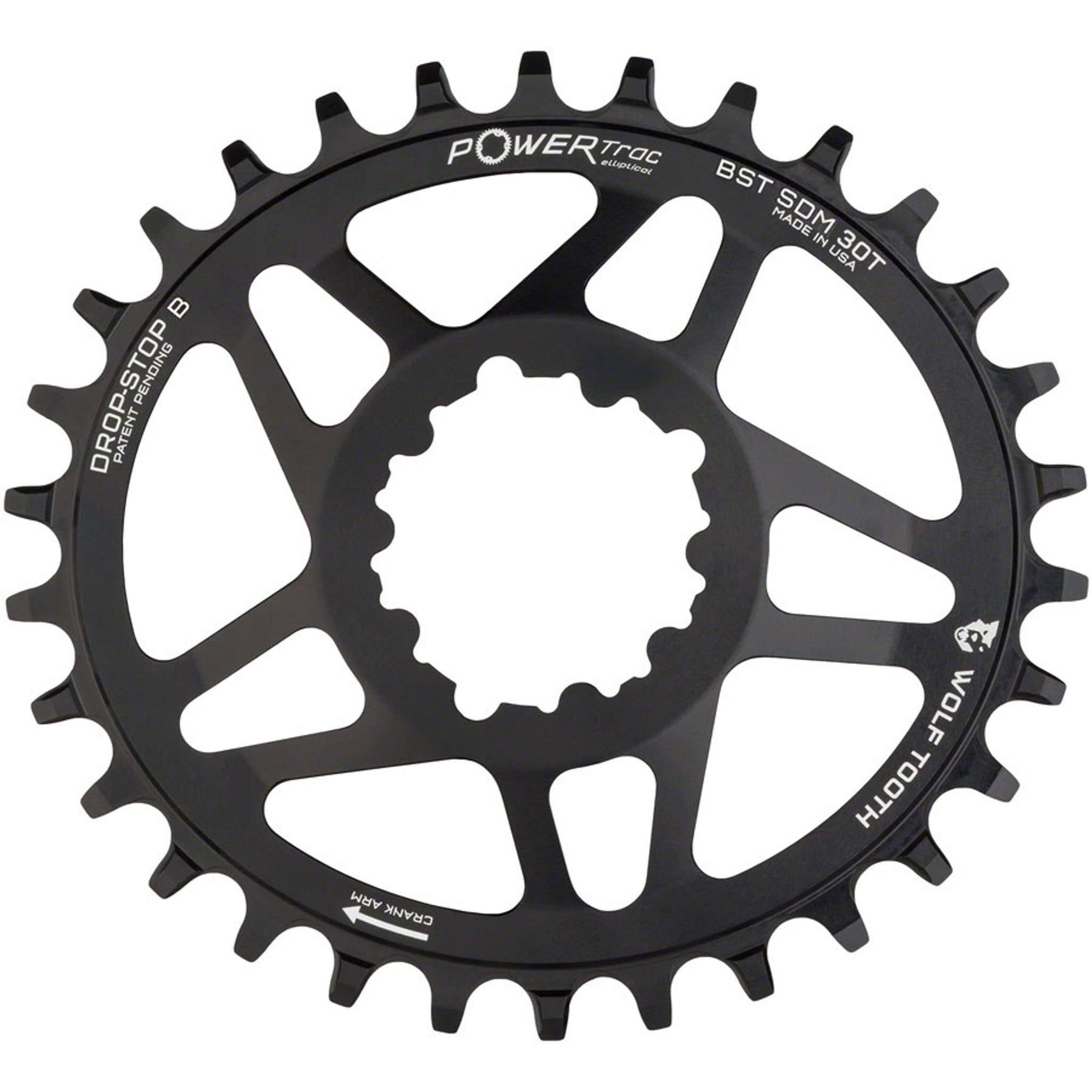 PowerTrac Elliptical SRAM 3-Bolt Direct Mount Chainrings