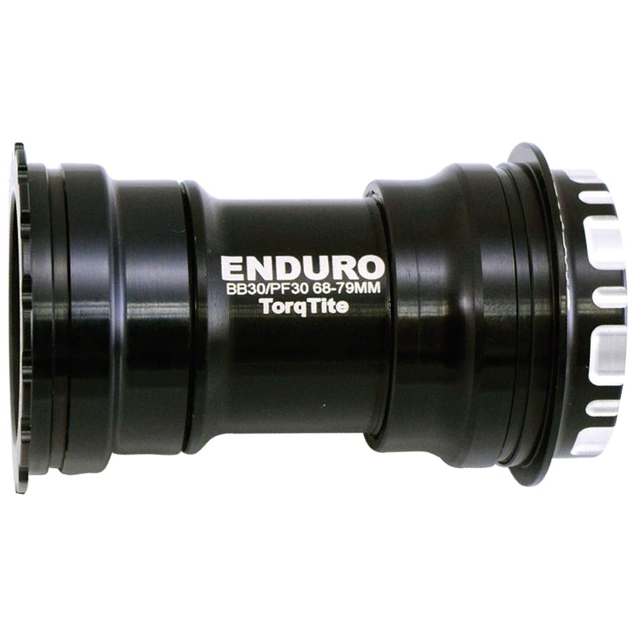 Enduro TorqTite Bottom Bracket: BBright to 24mm, Angular Contact Stainless Steel Bearing Black