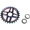 Salt Plus Center Bolt Drive Sprocket 25t Oil Slick Includes Adaptors for 19mm and 22mm Spindles