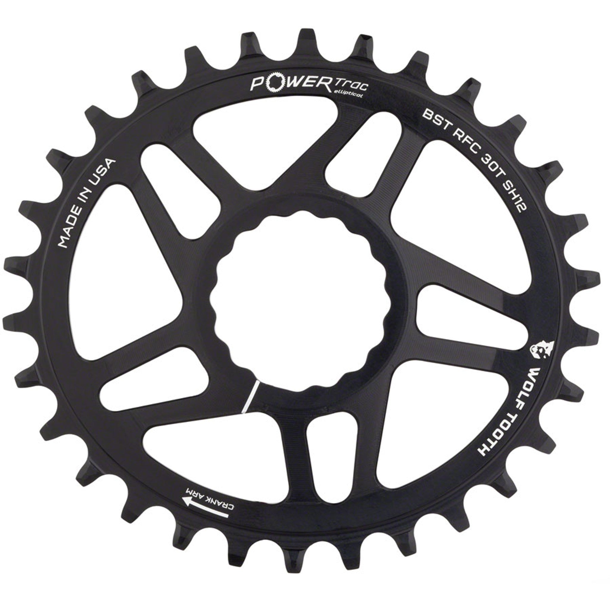 Elliptical RaceFace CINCH Hyperglide+ Direct Mount Mountain Chainrings