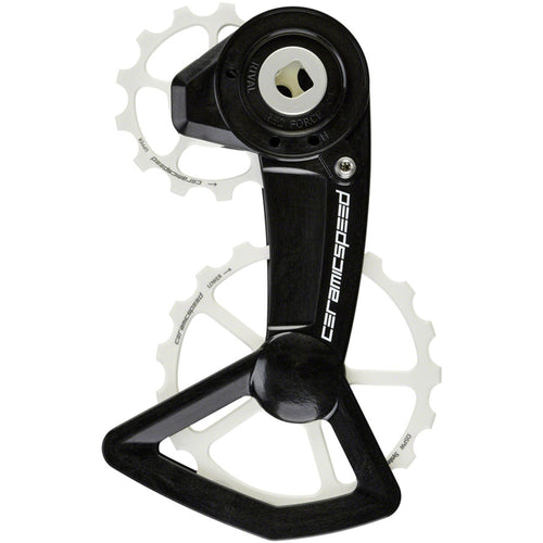 OSPW X Pulley Wheel System for SRAM AXS XPLR - Coated Races, Alloy Pulley, Carbon Cage, White Cerakote