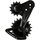 CeramicSpeed OSPW X Alpha Pulley Wheel System for SRAM RED/Force/Rival XPLR E1 - ALPHA Aluminum Pulley, Carbon Cage, Black