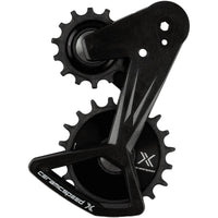 CeramicSpeed OSPW X Alpha Pulley Wheel System for SRAM RED/Force/Rival XPLR E1 - ALPHA Aluminum Pulley, Carbon Cage, Black