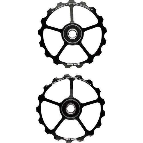 CeramicSpeed Oversized Pulley Wheels - 17 tooth, Alloy Wheels, Black