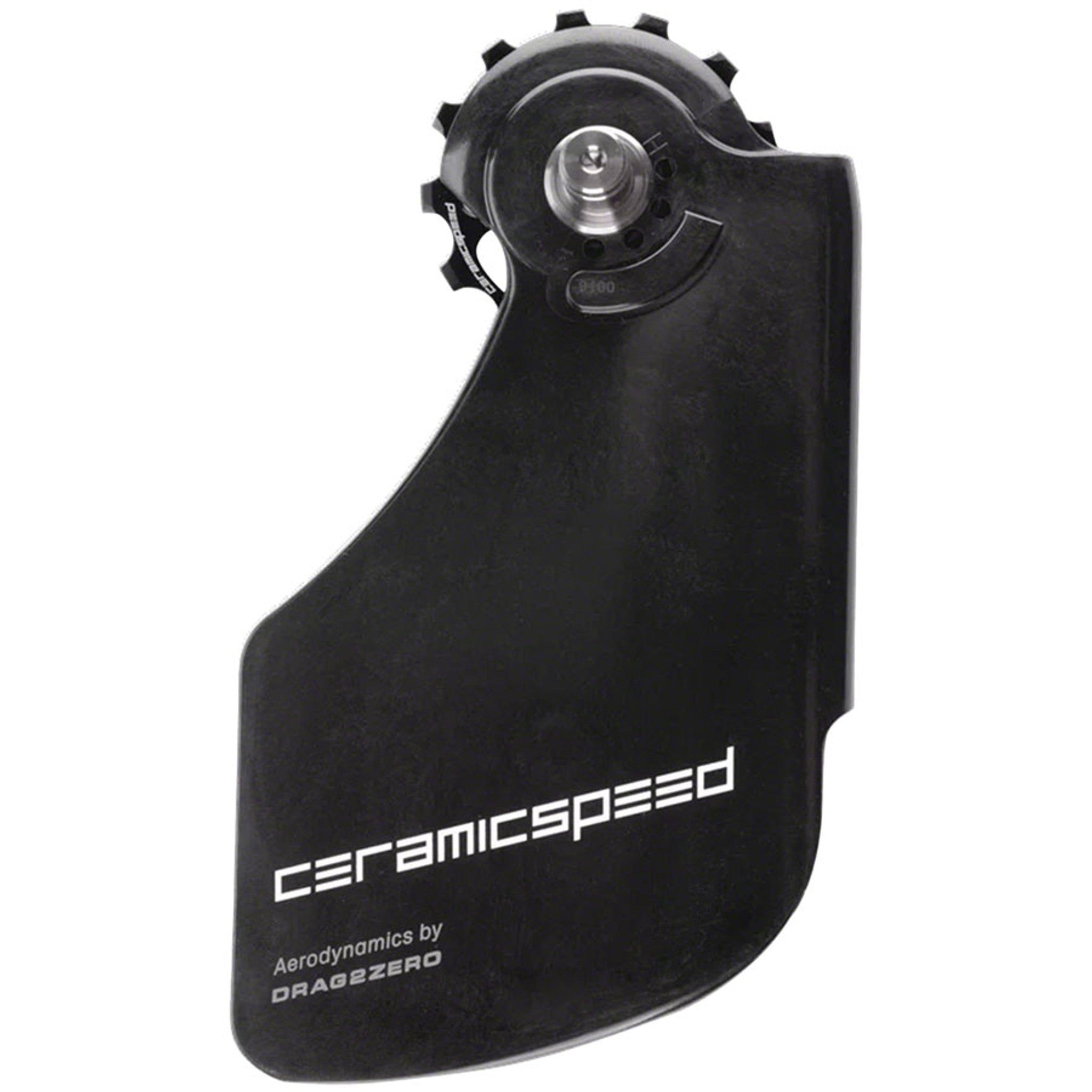 CeramicSpeed OSPW Pulley Wheel Aero System for Shimano 9100/9150 and 8000 SS/8050 SS - Coated Races, Alloy Pulley, Carbon Cage, Black