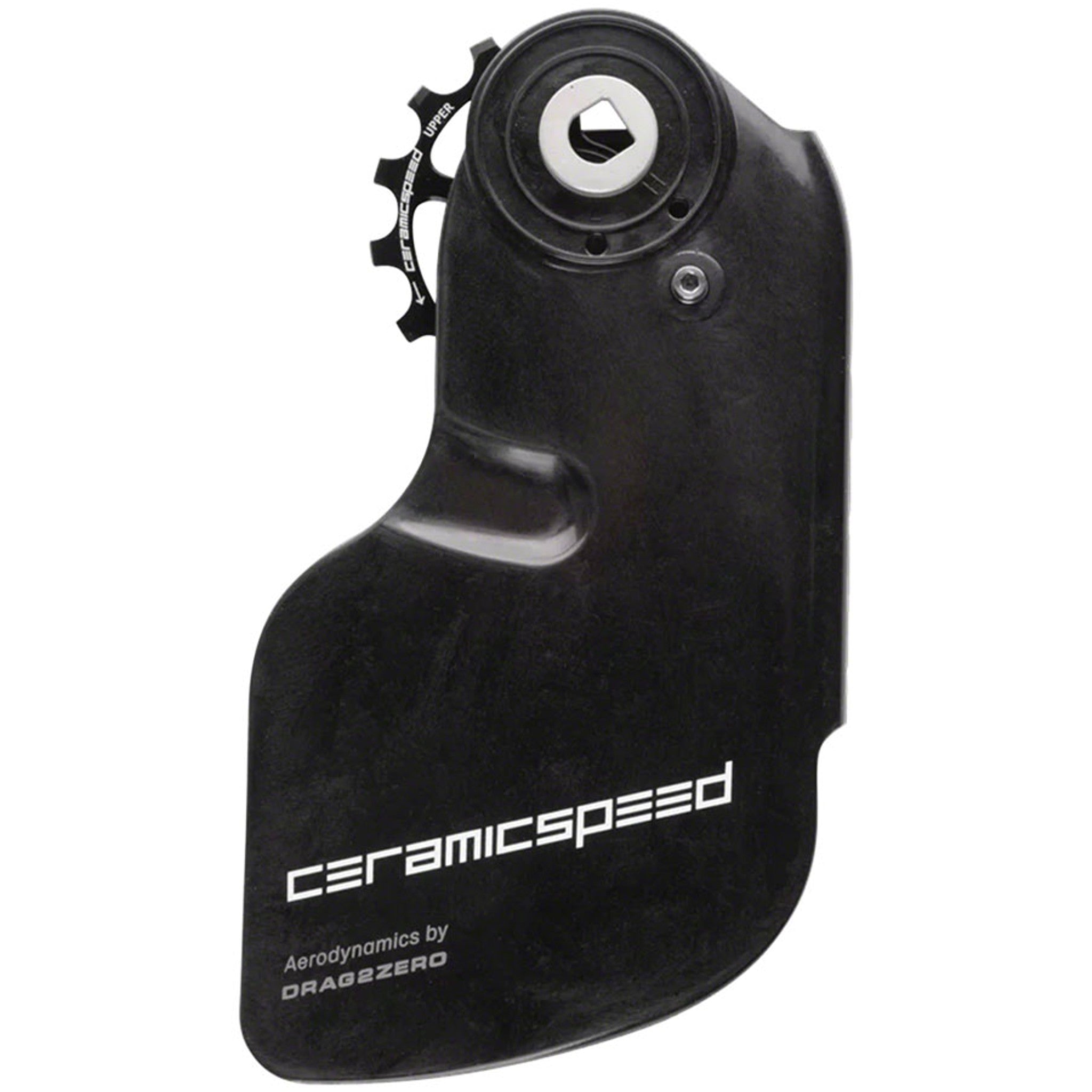OSPW Pulley Wheel Aero System for SRAM Red AXS/Force AXS - Coated Races, Alloy Pulley, Carbon Cage, Black