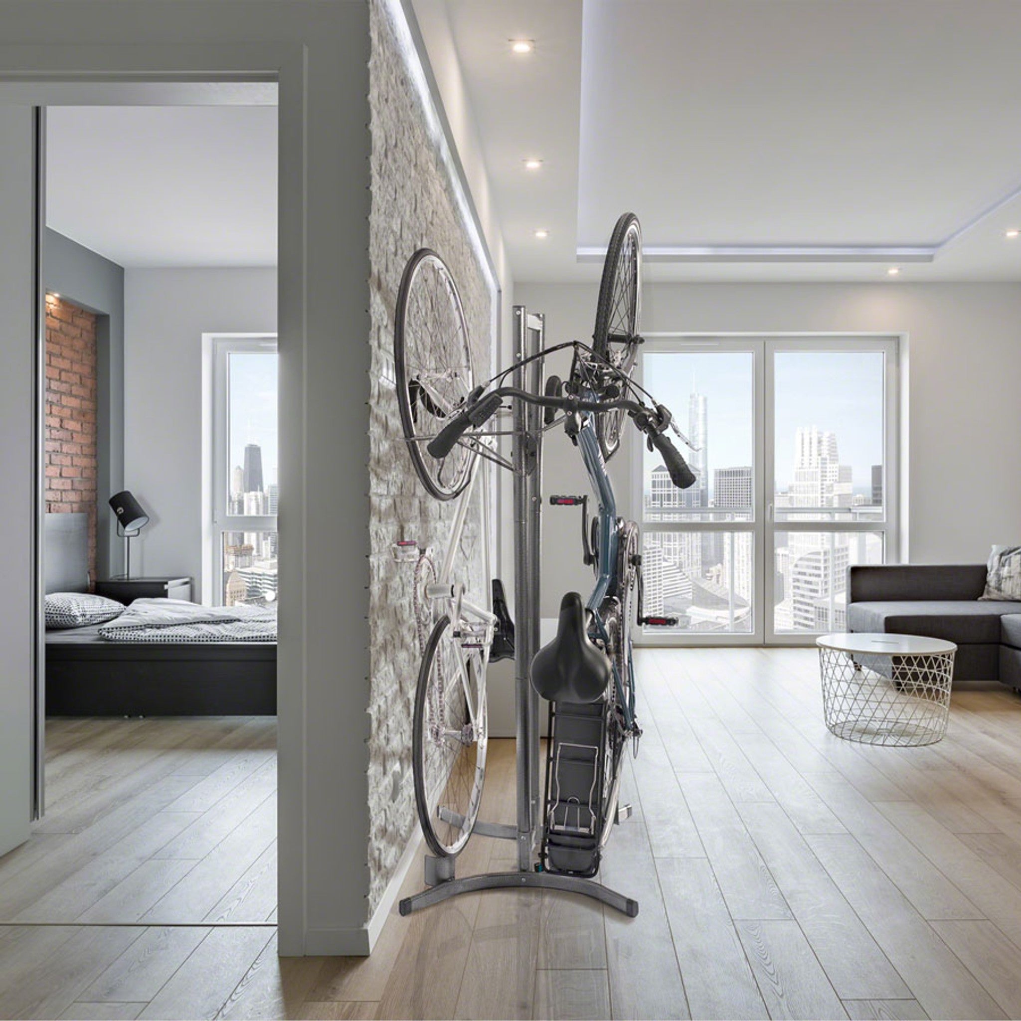 Heavy Duty 2-Bike Upright Stand