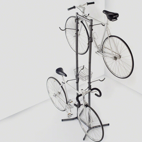 4-Bike Free Standing Rack With Basket