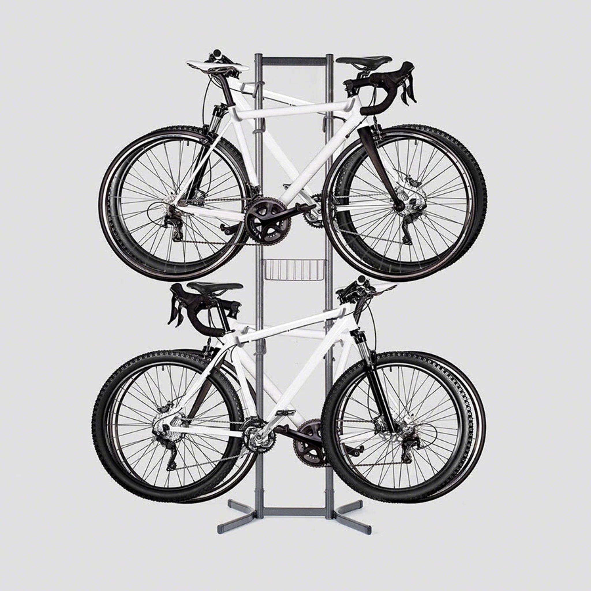 4-Bike Free Standing Rack With Basket
