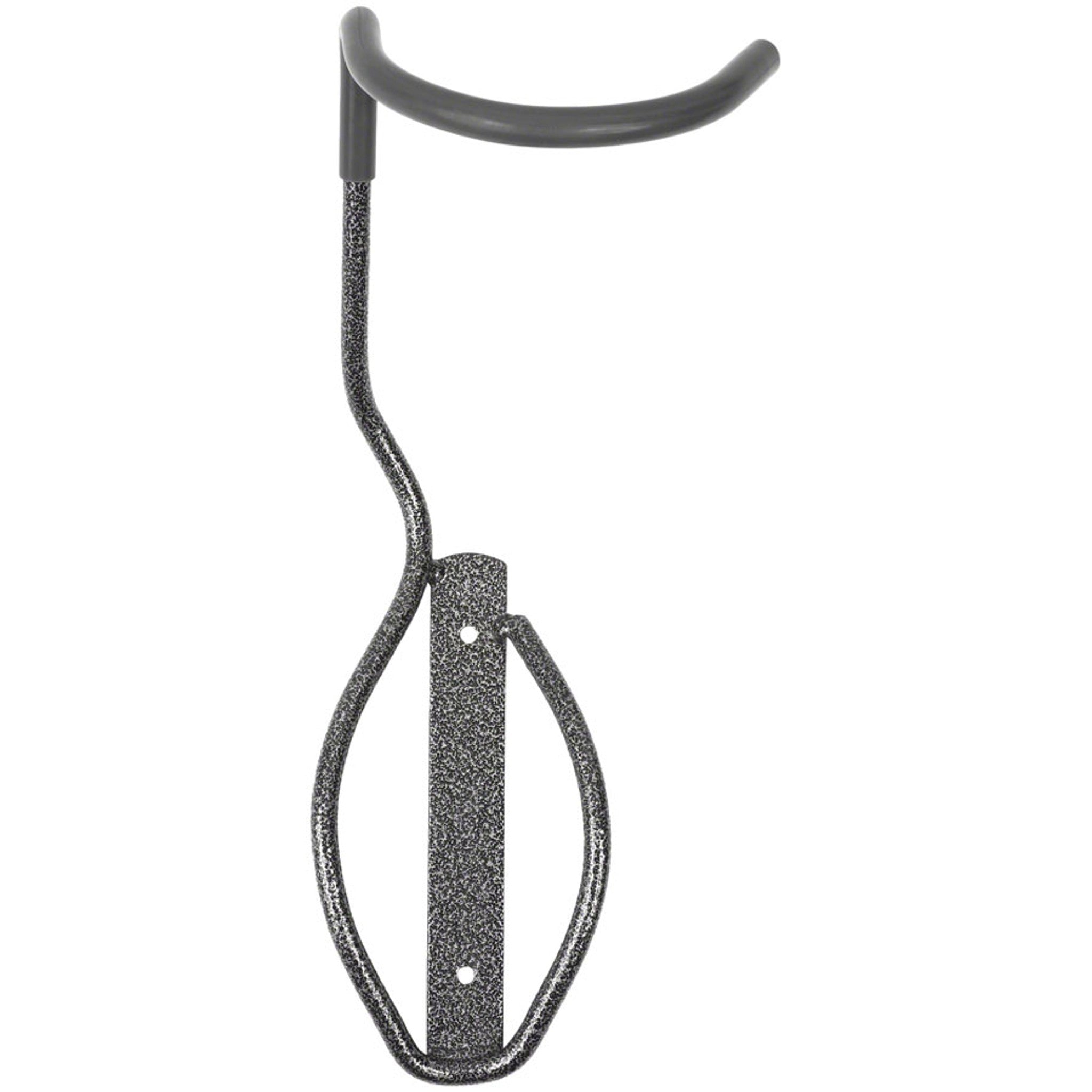 Delta Fat Tire Wall Mount Bike Storage Hook with Rear Wheel Tray - 1-Bike, Up to 5" Tire - Powdercoat Silver