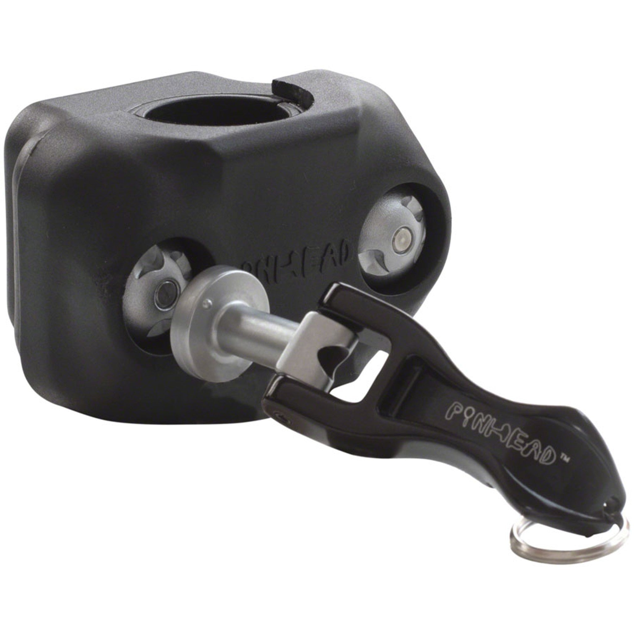 Pinhead TagBox Security Tag Holder - AirTag, SmartTag, Frame/Seatpost Clamp Mount, 34.9/31.8/30.0/28.6