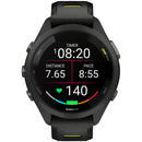 Forerunner 265S GPS Smartwatch - 42mm, Black Bezel and Case, Black/Amp Yellow Silicone Band