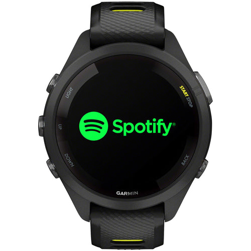 Forerunner 265S GPS Smartwatch - 42mm, Black Bezel and Case, Black/Amp Yellow Silicone Band