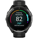 Garmin Forerunner 965 GPS Smartwatch - 47mm, Carbon Gray DLC Titanium Bezel, Black Case and Black/Powder Gray Silicone Band