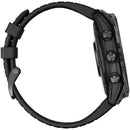 fenix 7X Pro Sapphire Solar Smartwatch - 51mm, Carbon Gray DLC Titanium Case, Black Band