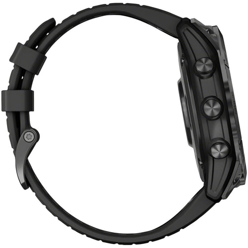 fenix 7X Pro Sapphire Solar Smartwatch - 51mm, Carbon Gray DLC Titanium Case, Black Band