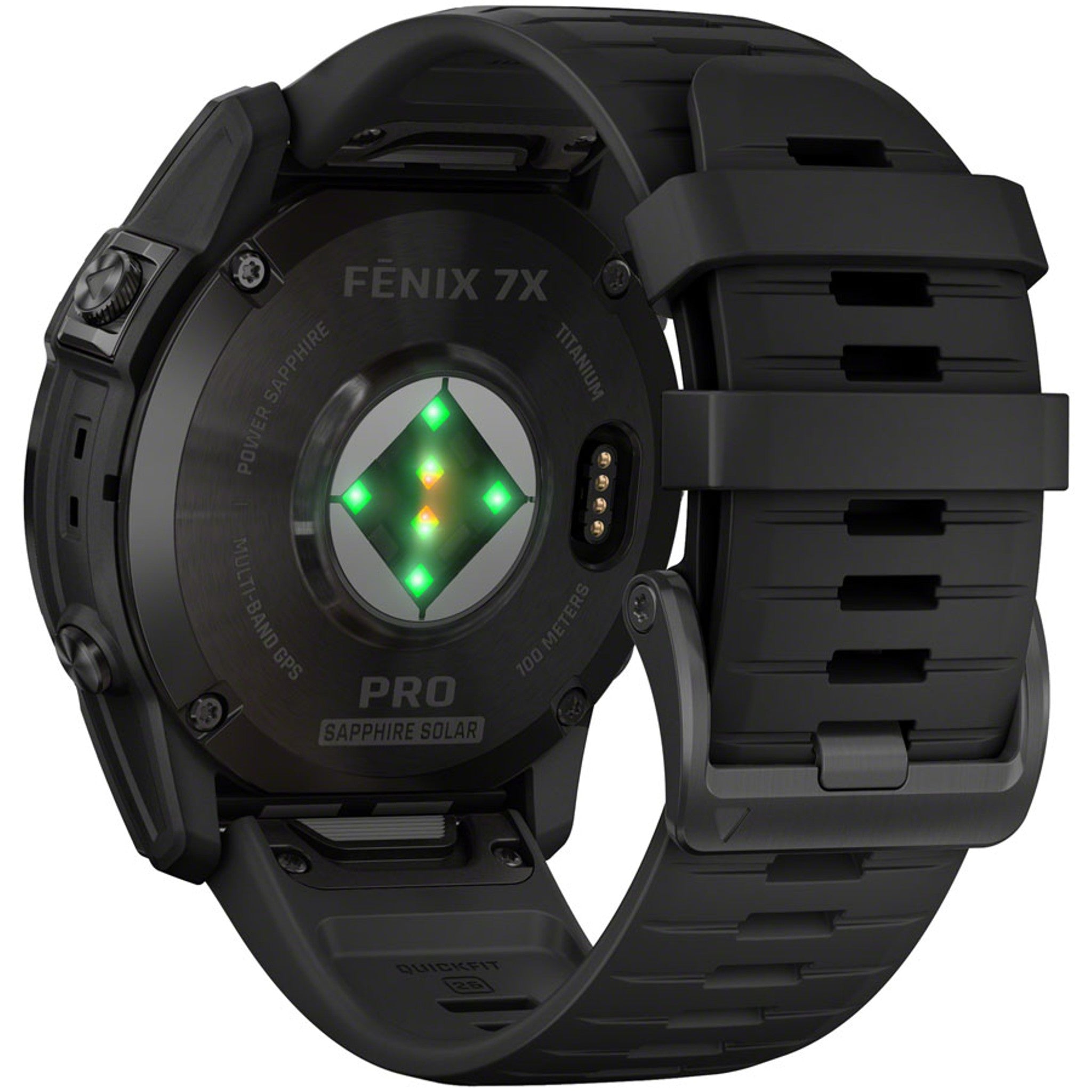 fenix 7X Pro Sapphire Solar Smartwatch - 51mm, Carbon Gray DLC Titanium Case, Black Band