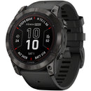 fenix 7X Pro Sapphire Solar Smartwatch - 51mm, Carbon Gray DLC Titanium Case, Black Band